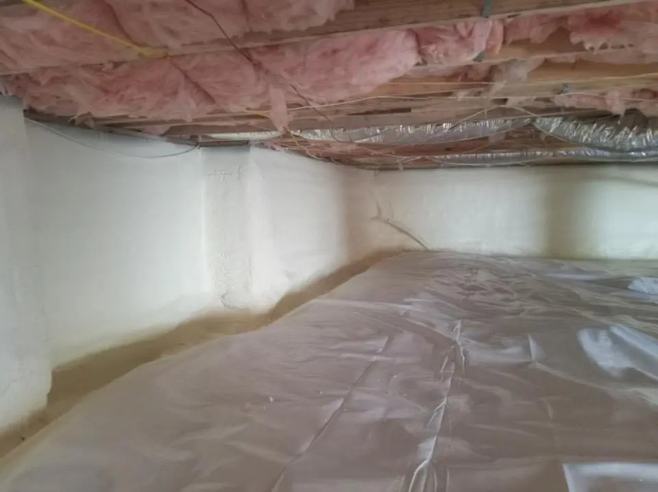 Crawl space encapsulation with closed-cell spray foam for Spray Foam Roofing in Red Bank